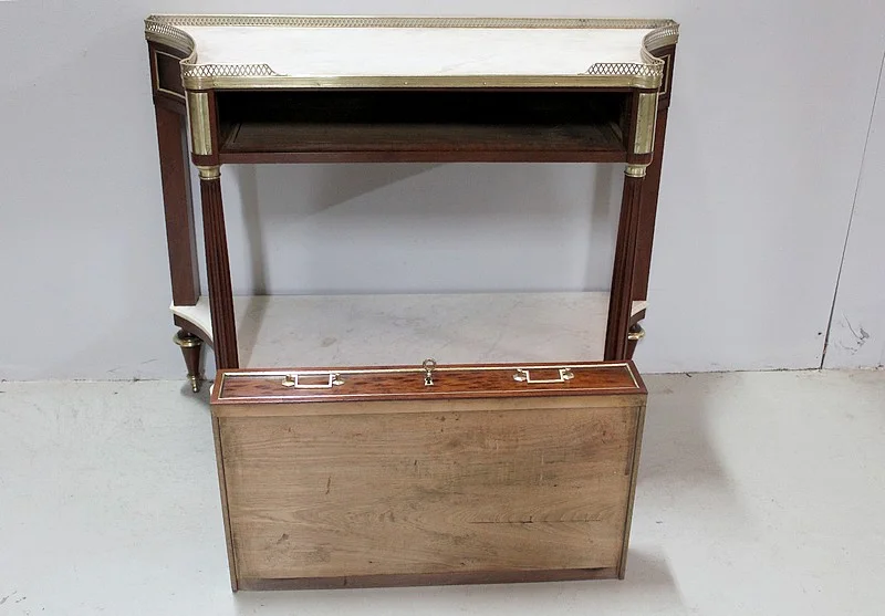 Louis XVI trapezoidal console - eighteenth