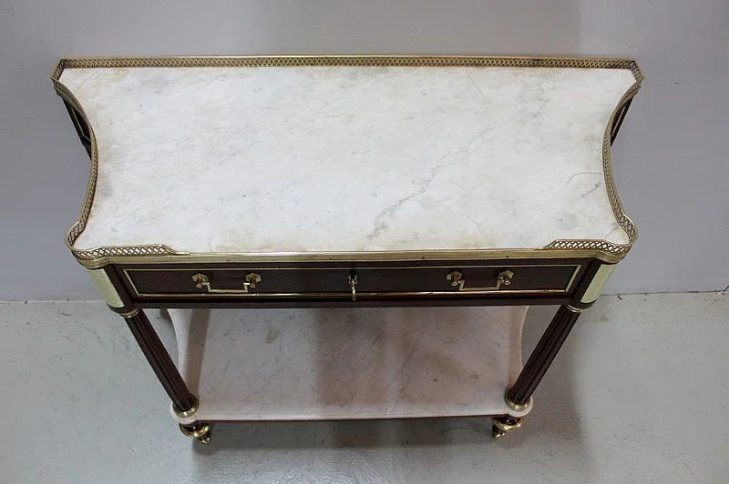 Louis XVI trapezoidal console - eighteenth
