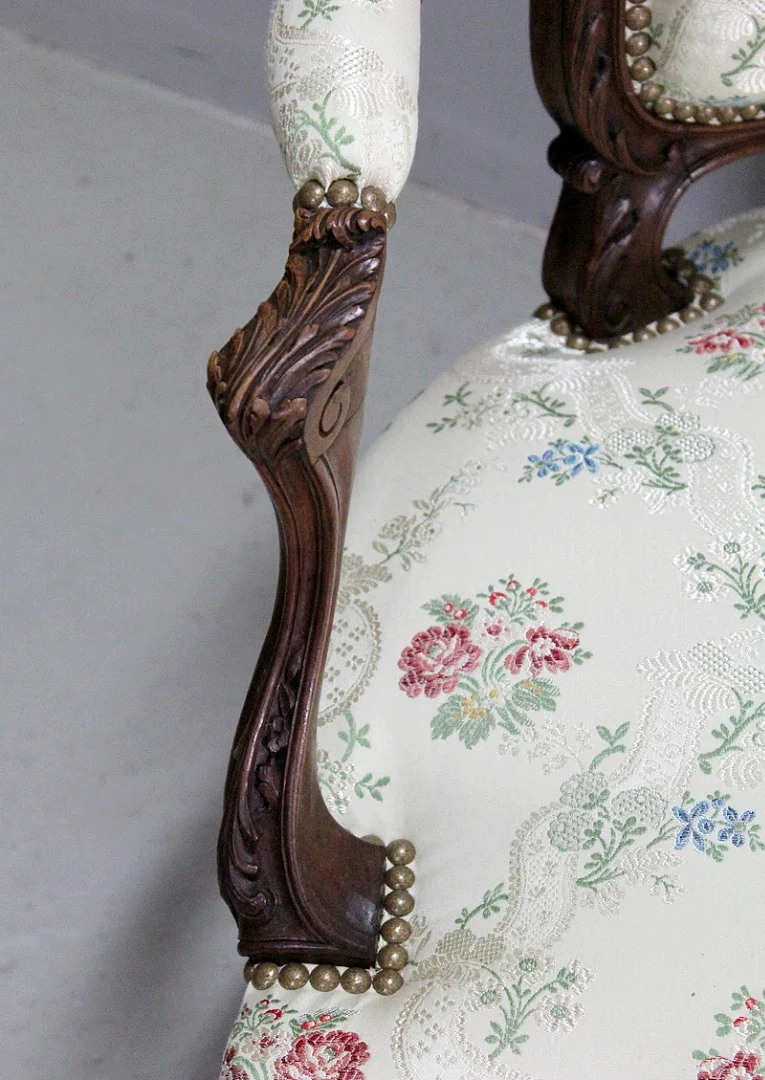 Paire de Fauteuils Cabriolet Louis XV à la Reine – XIXème