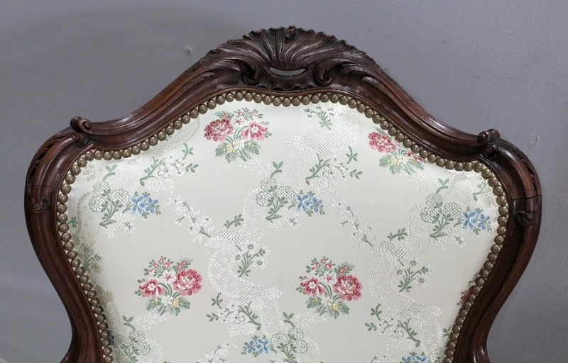 Paire de Fauteuils Cabriolet Louis XV à la Reine – XIXème