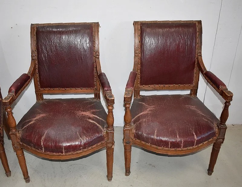 Suite 4 Armchairs Directoire Period - XVIII