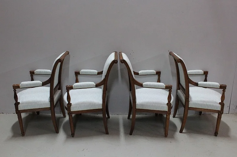 Suite 4 Armchairs Directoire Period - XVIII