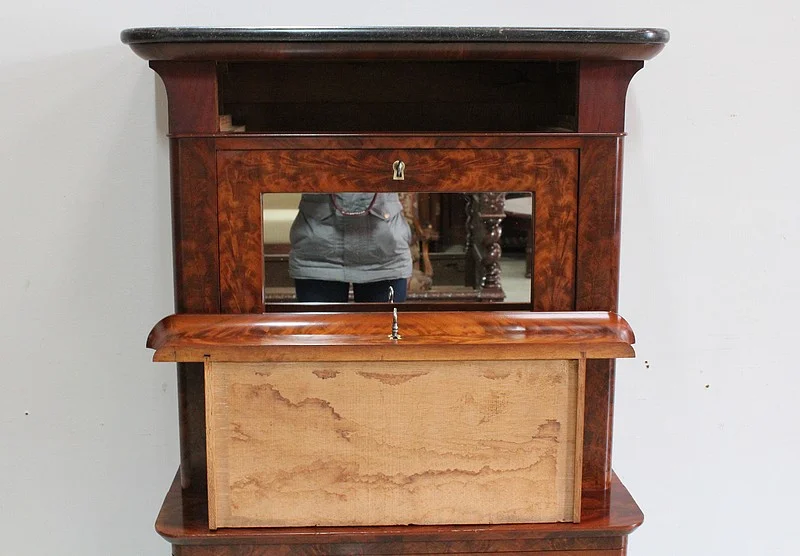 Rare Small Secretary-Convenient Restoration - Nineteenth