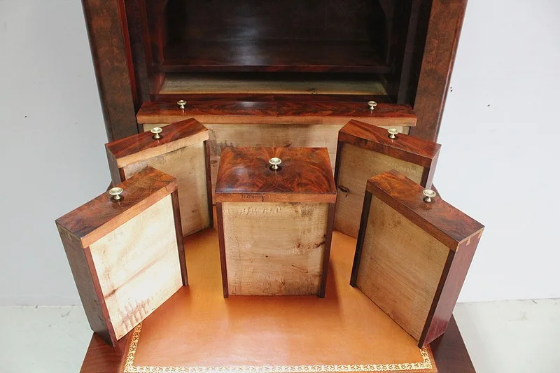 Rare Small Secretary-Convenient Restoration - Nineteenth