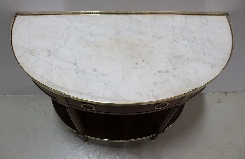 Half-moon console Louis XVI - nineteenth