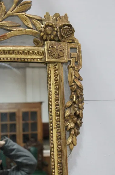 Miroir à fronton Louis XVI – XIXème