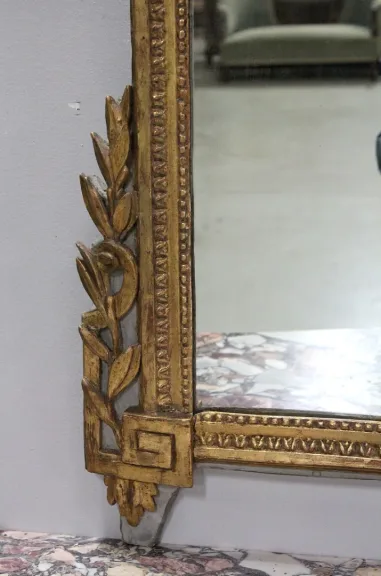 Miroir à fronton Louis XVI – XIXème