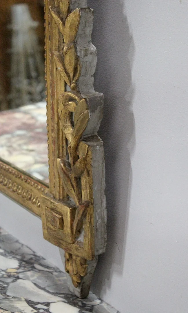 Miroir à fronton Louis XVI – XIXème
