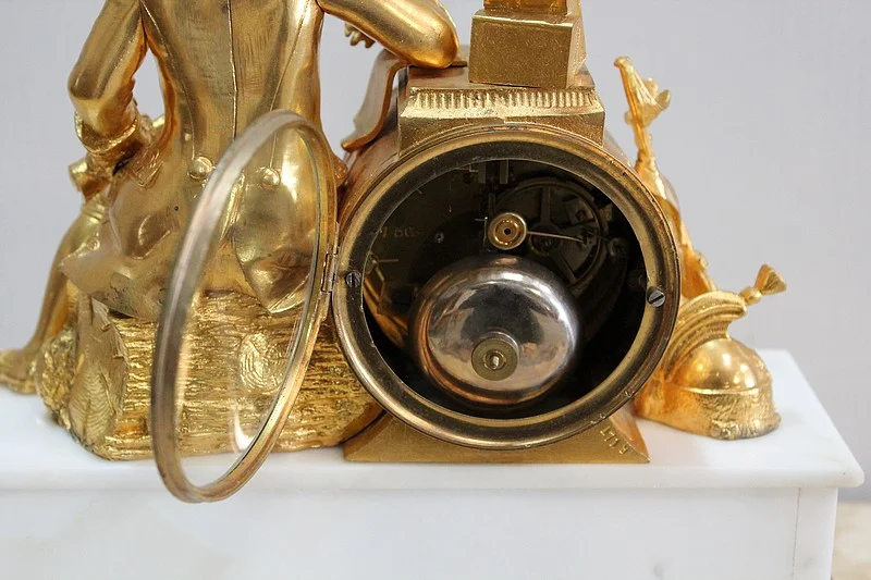 Beautiful bronze and marble clock - XIXth