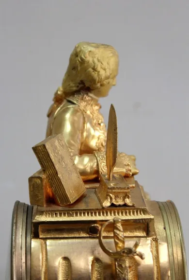 Beautiful bronze and marble clock - XIXth