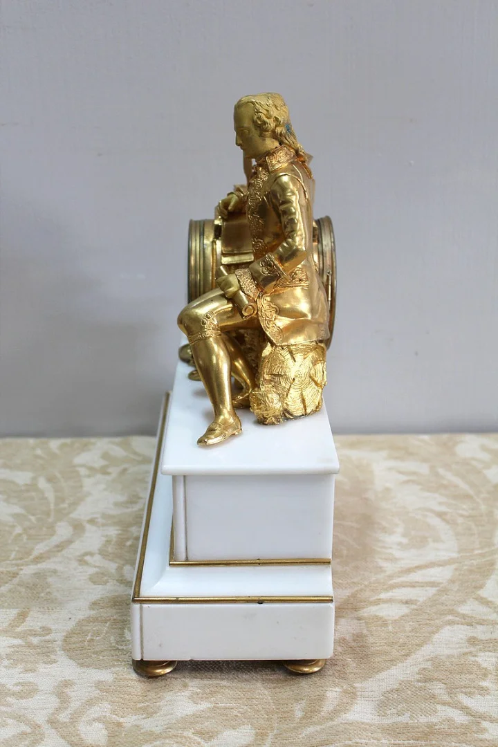 Beautiful bronze and marble clock - XIXth