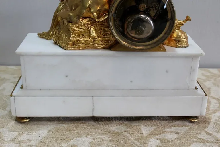 Beautiful bronze and marble clock - XIXth