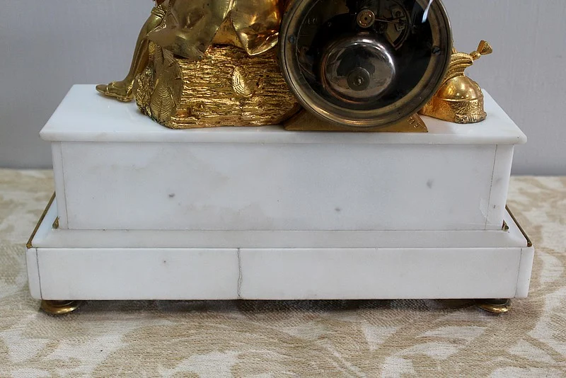 Beautiful bronze and marble clock - XIXth