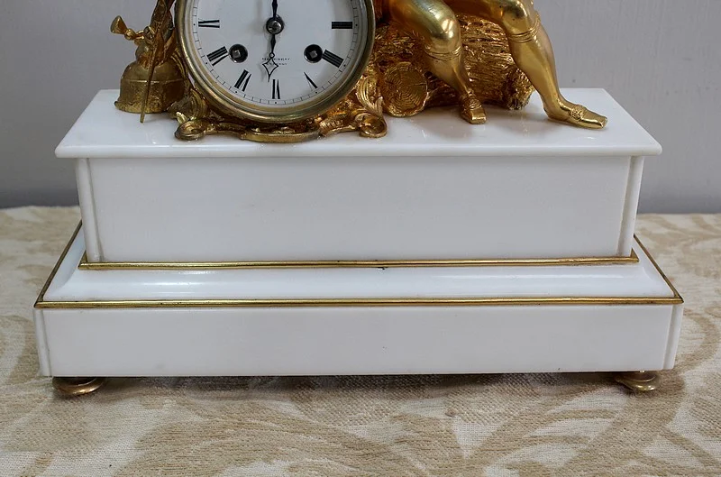 Beautiful bronze and marble clock - XIXth