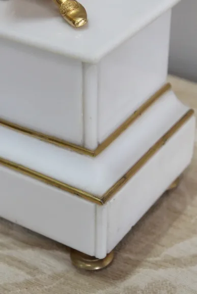 Beautiful bronze and marble clock - XIXth