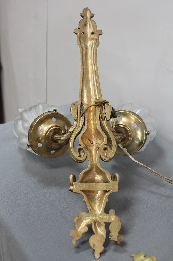 Pair of sconces with 2 lights taste Louis XVI - XIX