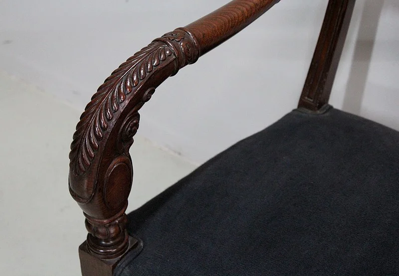 Pair of Georgian sculpted armchairs - XIXth