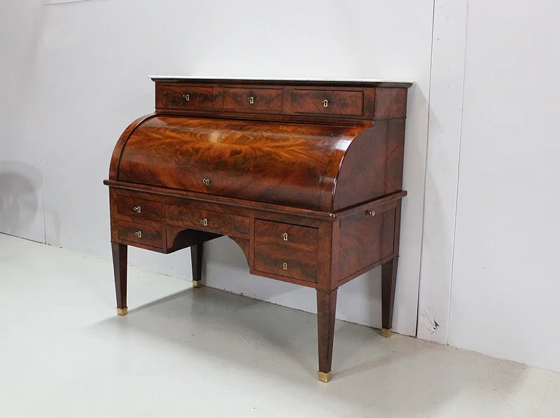 Imposing desk with Directoire cylinder - XVIII
