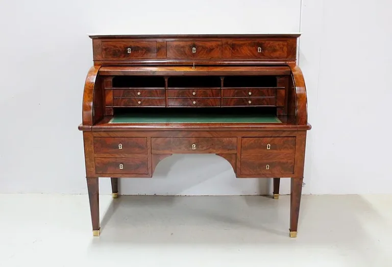 Imposing desk with Directoire cylinder - XVIII