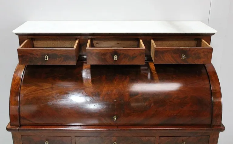 Imposing desk with Directoire cylinder - XVIII