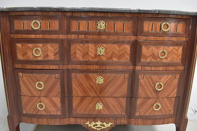 Commode en Marqueterie Transition Louis XV / Louis XVI – 1ère partie XIXe