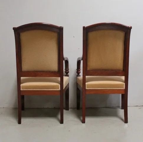 PAIR OF FRENCH DIRECTOIRE PERIOD ARMCHAIRS