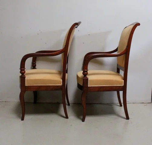 PAIR OF FRENCH DIRECTOIRE PERIOD ARMCHAIRS
