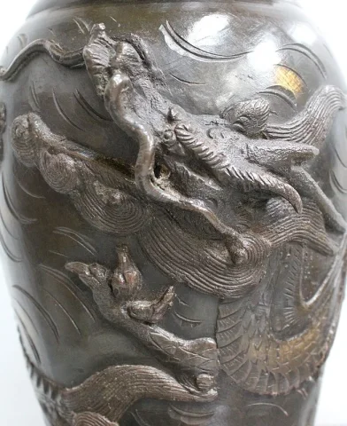 Paire de Lampes Asiatiques à Patine Brune – 1900