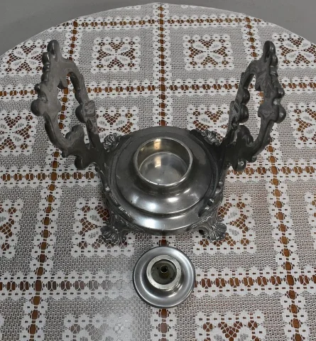 Samovar en Cuivre Argenté, style Louis XV – 2ème moitié du XIXe