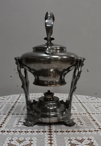 Samovar en Cuivre Argenté, style Louis XV – 2ème moitié du XIXe
