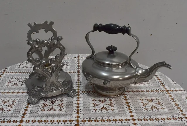 Samovar en Cuivre Argenté, style Louis XV – 2ème moitié du XIXe