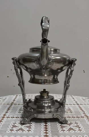 Samovar en Cuivre Argenté, style Louis XV – 2ème moitié du XIXe