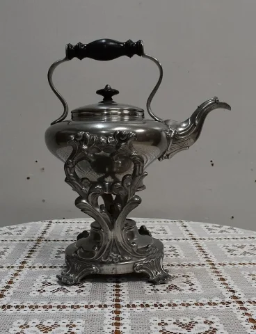 Samovar en Cuivre Argenté, style Louis XV – 2ème moitié du XIXe