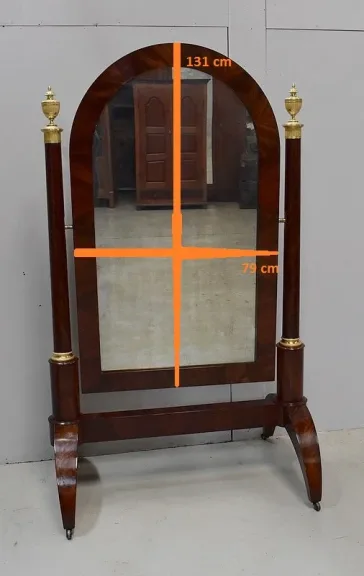 FRENCH EMPIRE PERIOD CHEVAL MIRROR