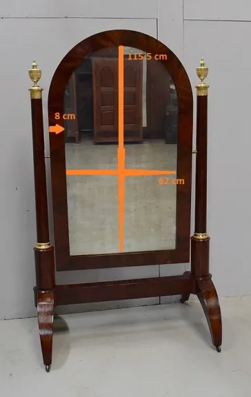 FRENCH EMPIRE PERIOD CHEVAL MIRROR