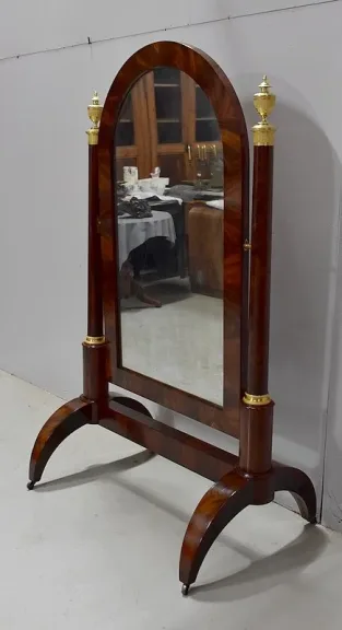 FRENCH EMPIRE PERIOD CHEVAL MIRROR