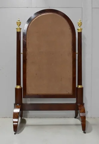 Psyché en Placage de Ronce d’Acajou, époque 2nd Empire Napoléon Ier – Début XIXe