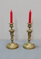 PAIR OF LOUIS XVI STYLE CANDLESTICKS