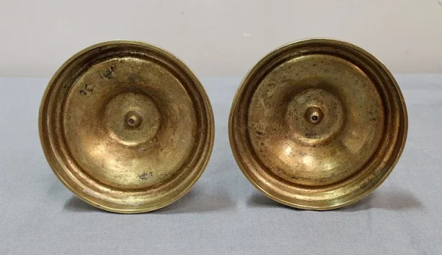 Paire de Flambeaux en Bronze Doré, style Louis XVI – XIXe