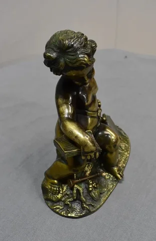 Bronze d’Enfant Musicien – Fin XIXe