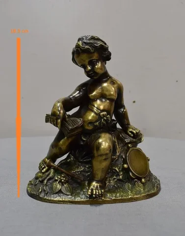 Bronze d’Enfant Musicien – Fin XIXe