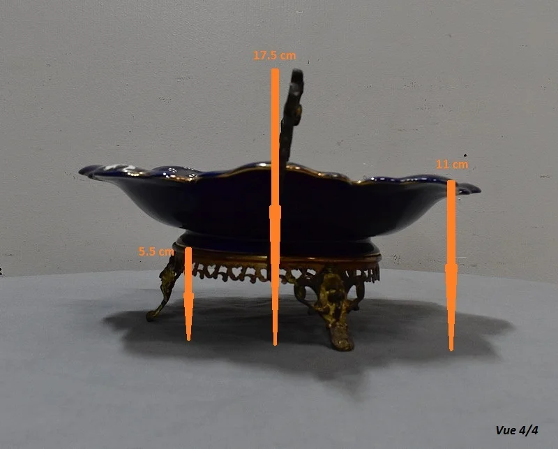 Coupe en Porcelaine Bleue de Lunéville, Napoléon III – 2ème partie du XIXe