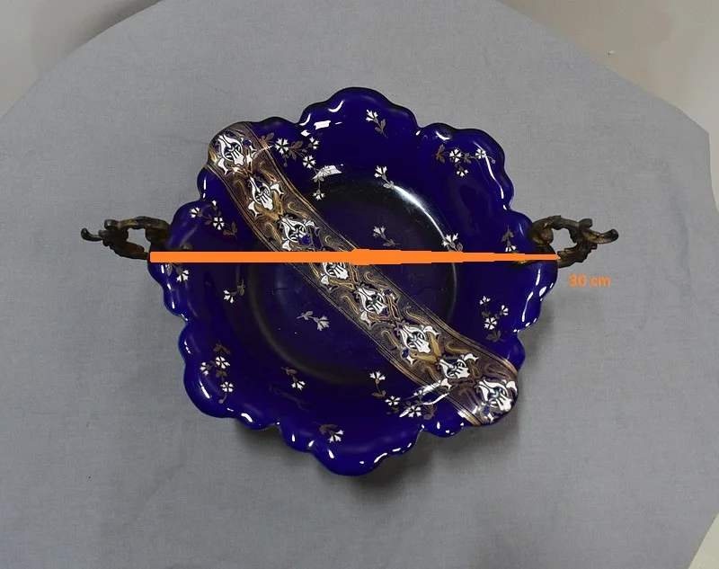 Coupe en Porcelaine Bleue de Lunéville, Napoléon III – 2ème partie du XIXe