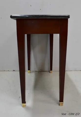 Petite Table Console en Placage de Ronce d’Acajou, goût Directoire – 1ère partie du XIXe