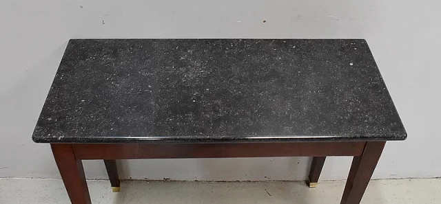 Petite Table Console en Placage de Ronce d’Acajou, goût Directoire – 1ère partie du XIXe