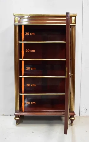 Petite Vitrine en Acajou massif et plaqué, style Louis XVI – Fin XIXe