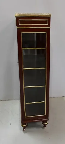 Petite Vitrine en Acajou massif et plaqué, style Louis XVI – Fin XIXe