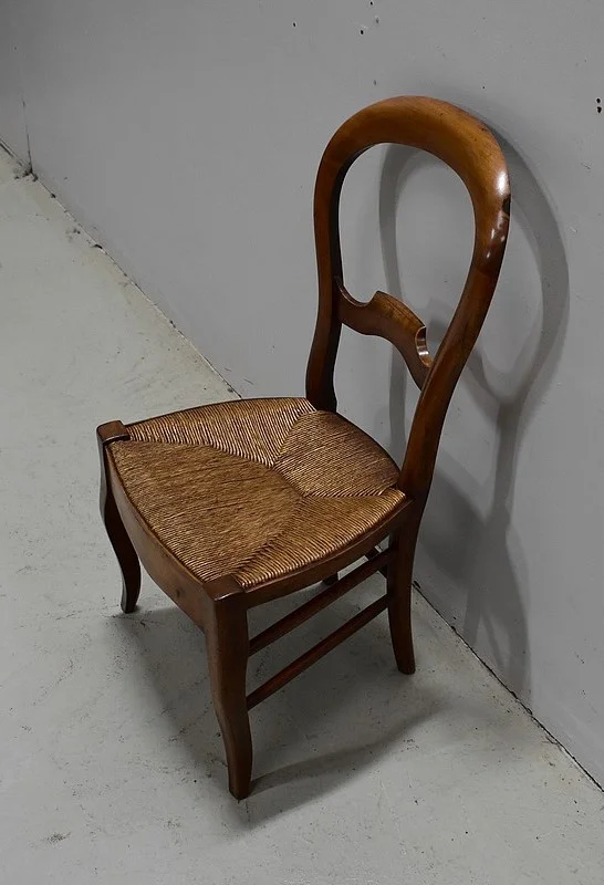 Chaise Enfant Paillée en Merisier, époque Louis Philippe – 2ème partie du XIXe