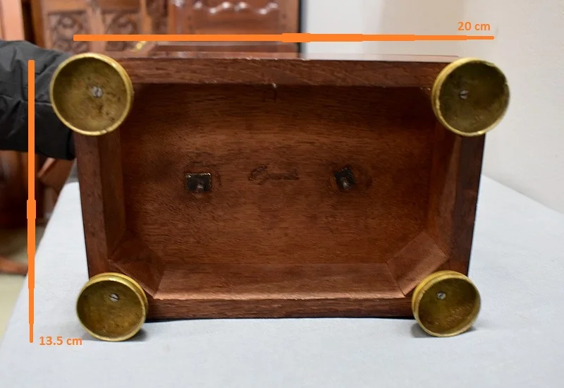 Pendule Lyre en Acajou et Bronze Doré, époque Empire – Début XIXe