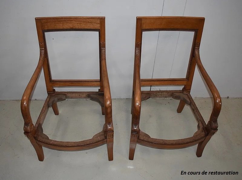 PAAR FRANSE STIJLSTOELEN VAN HET KEIZERLAND